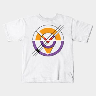 Geometric superhero logo futuristic Kids T-Shirt